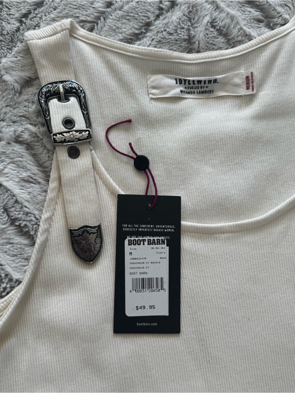 IDYLLWIND Miranda Lambert Wylie Rib Knit Buckle Tank WORN ONCE LIKE NEW Medium - Picture 5 of 9